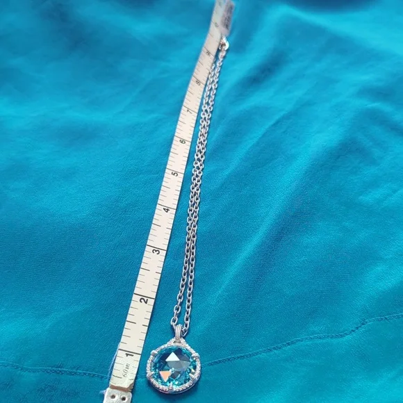 Judith Ripka Sky Blue Crystal with white sapphires 925
